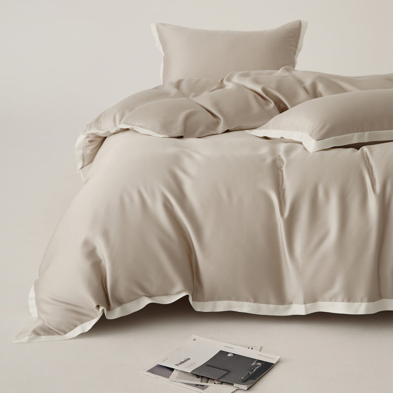 Premium Tencel Bedding Set with Elegant Patchwork Look
