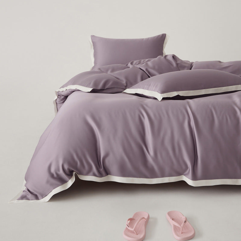 Premium Tencel Bedding Set with Elegant Patchwork Look