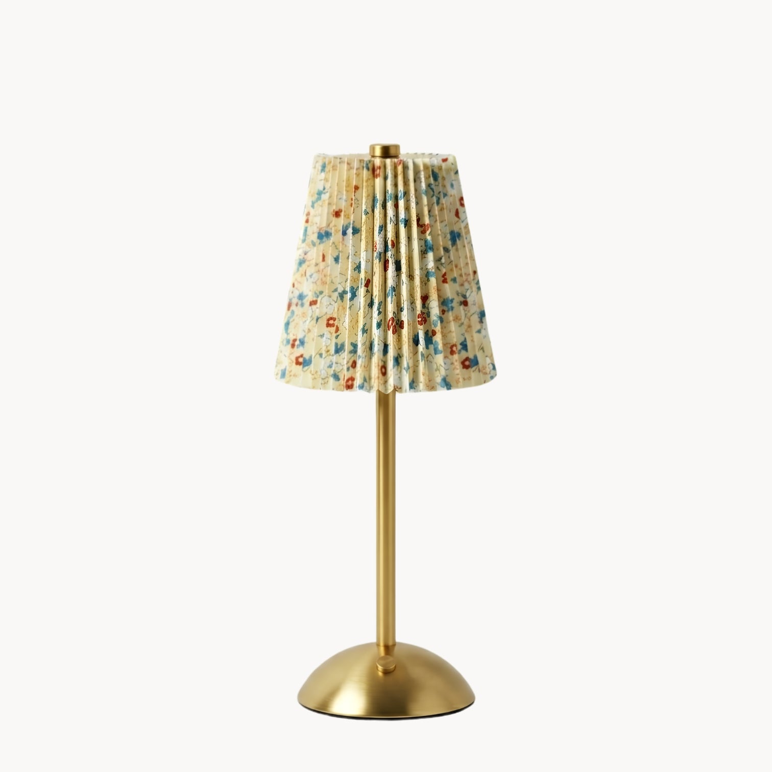 Geplooide stoffen tafellamp – Elegante bedlamp met warm licht