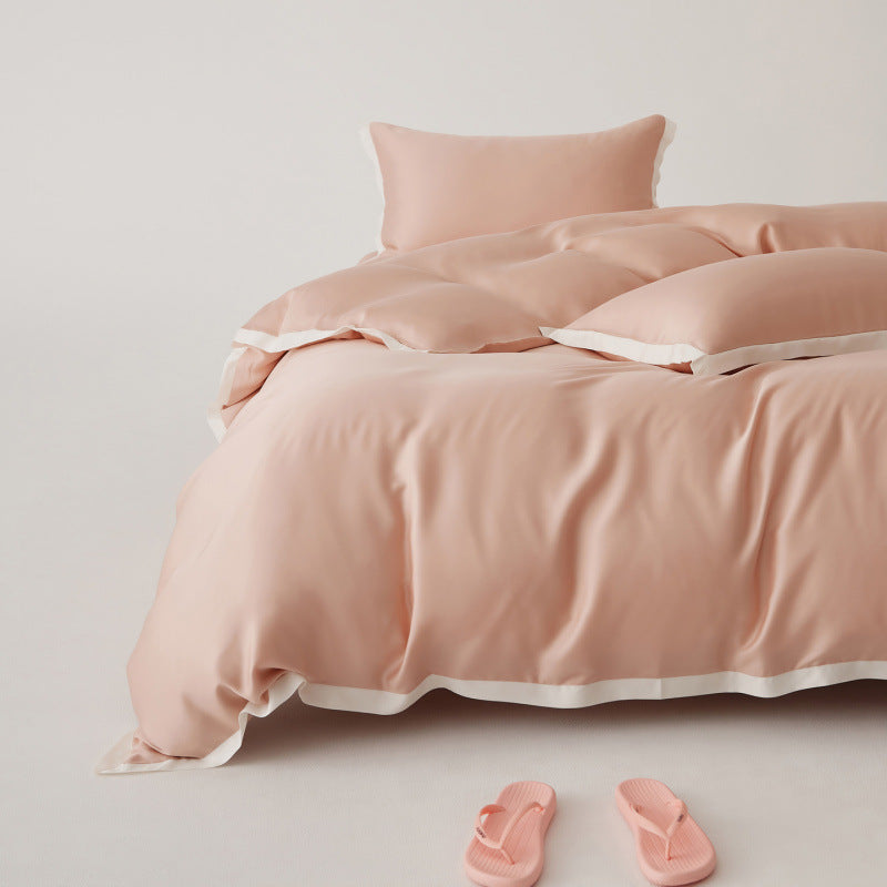 Premium Tencel Bedding Set with Elegant Patchwork Look