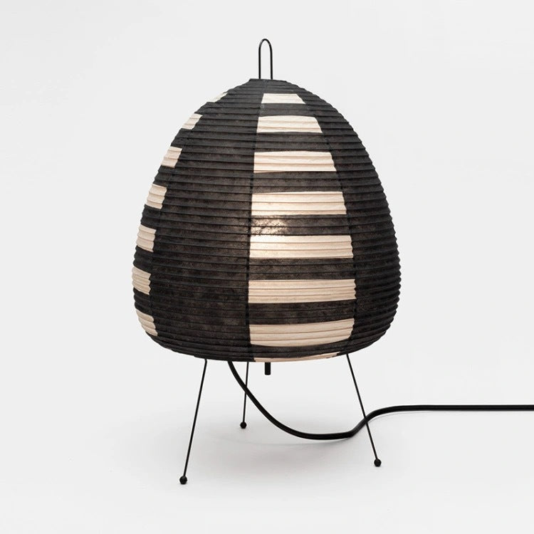 Wabi-Sabi Rice Paper Table Lamp – Japanese-Inspired Designer Lamp with Soft Light
