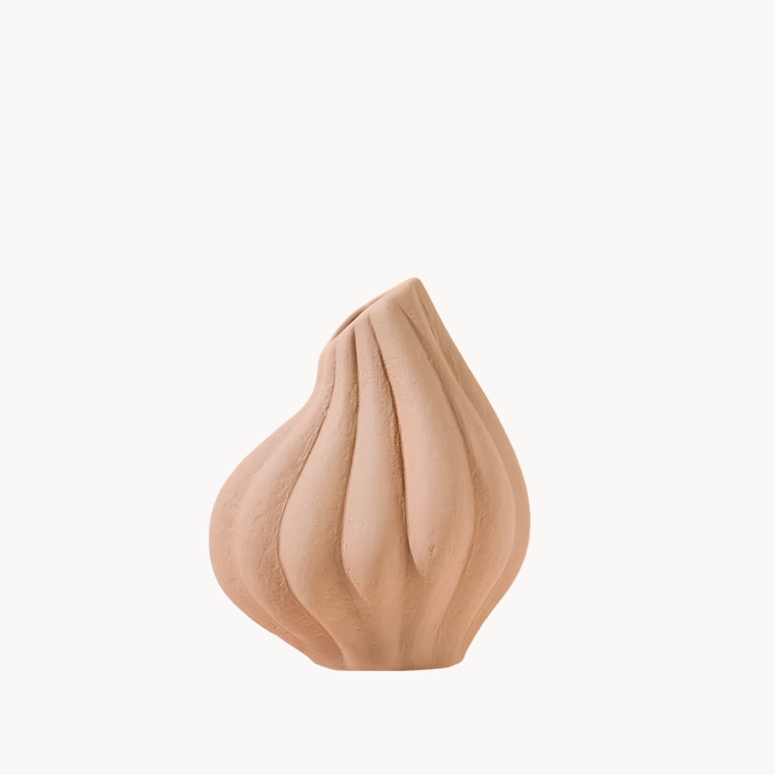 Sculpturale Keramische Vaas in Wabi-Sabi Stijl – Modern Decoratief Object met Organische Vorm