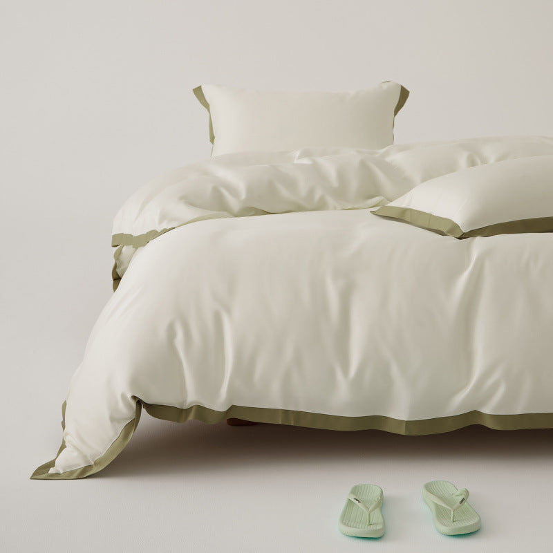 Premium Tencel Bedding Set with Elegant Patchwork Look