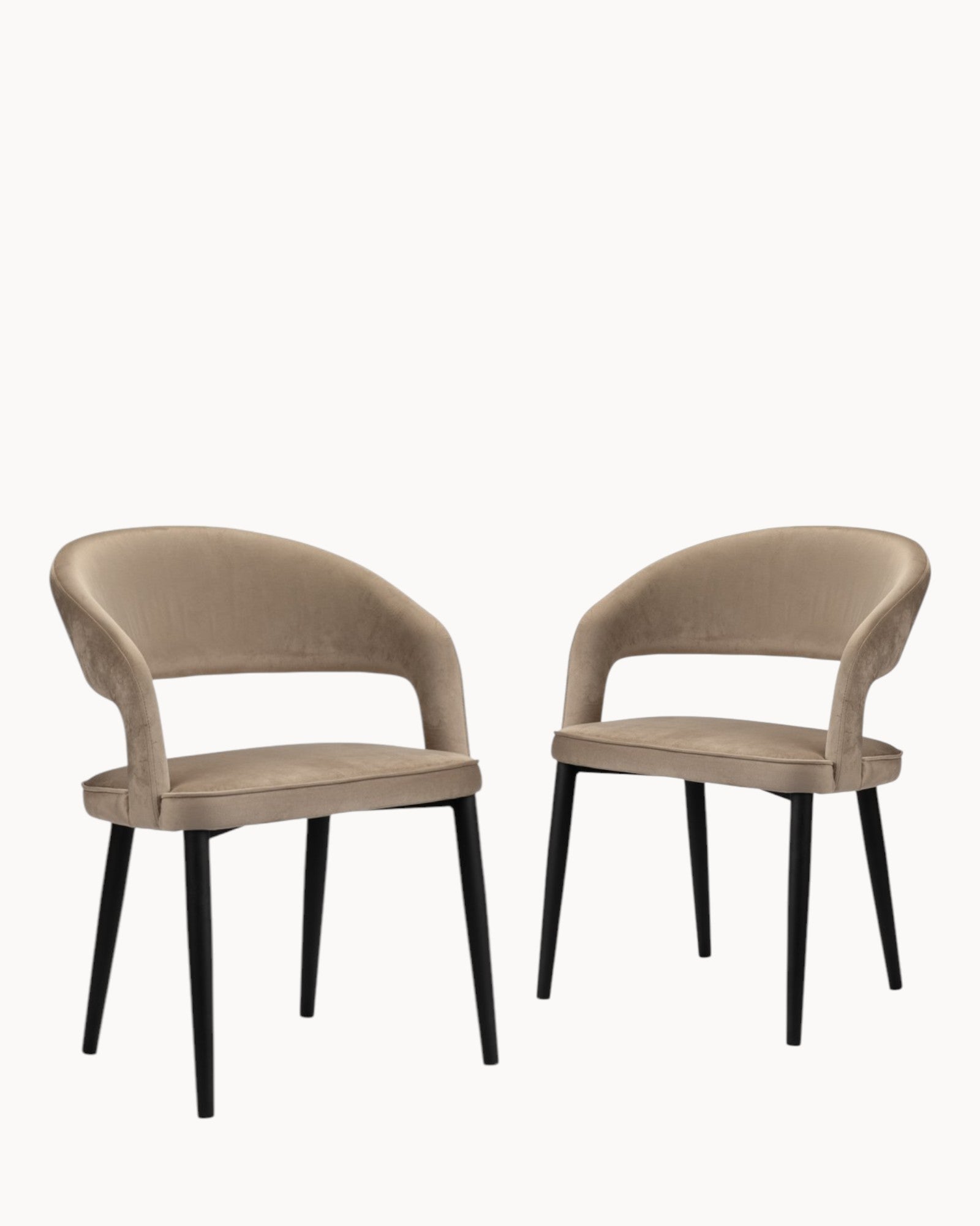 Pole To Pole - Tusk Chair - Sand White, Set of 2, Metal Frame, Upholstery