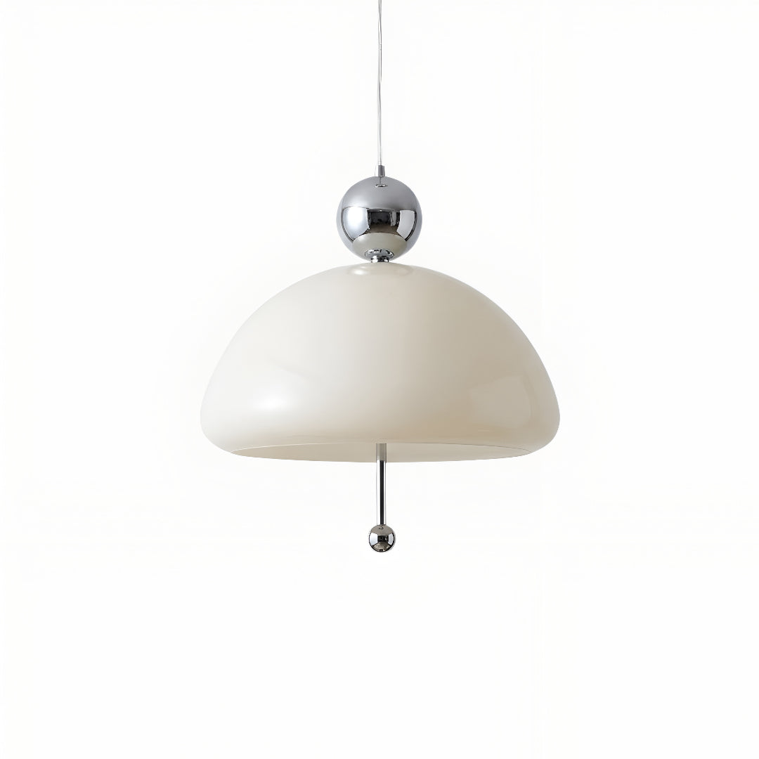 Franse vintage glazen hanglamp voor naast het bed
