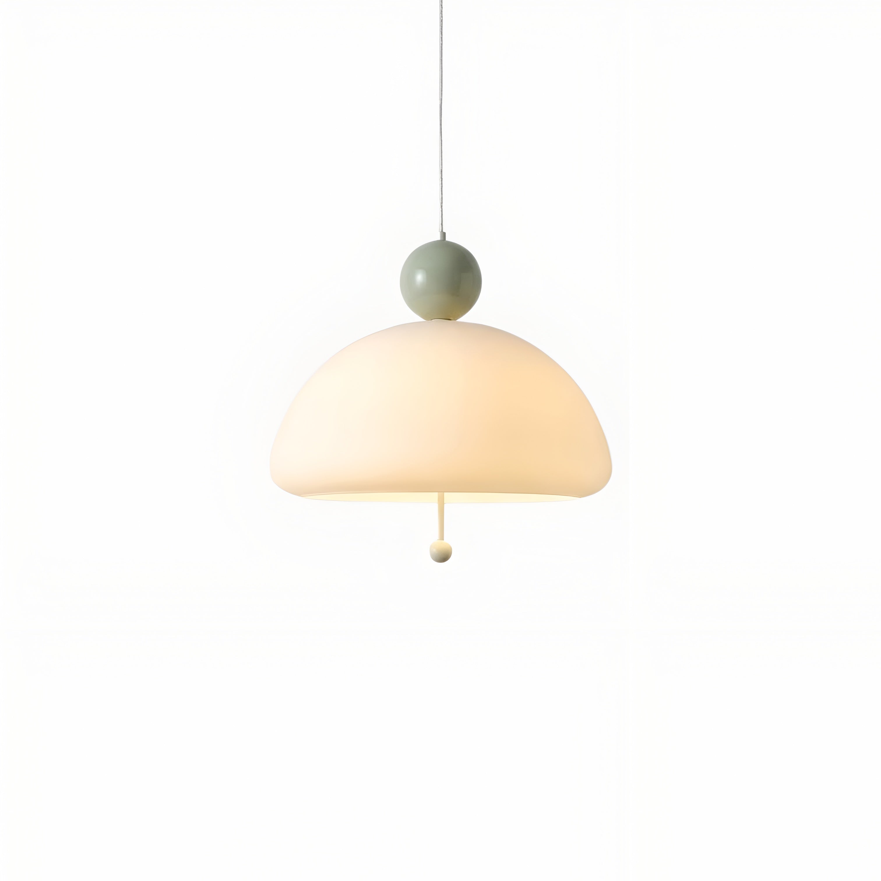 Franse vintage glazen hanglamp voor naast het bed