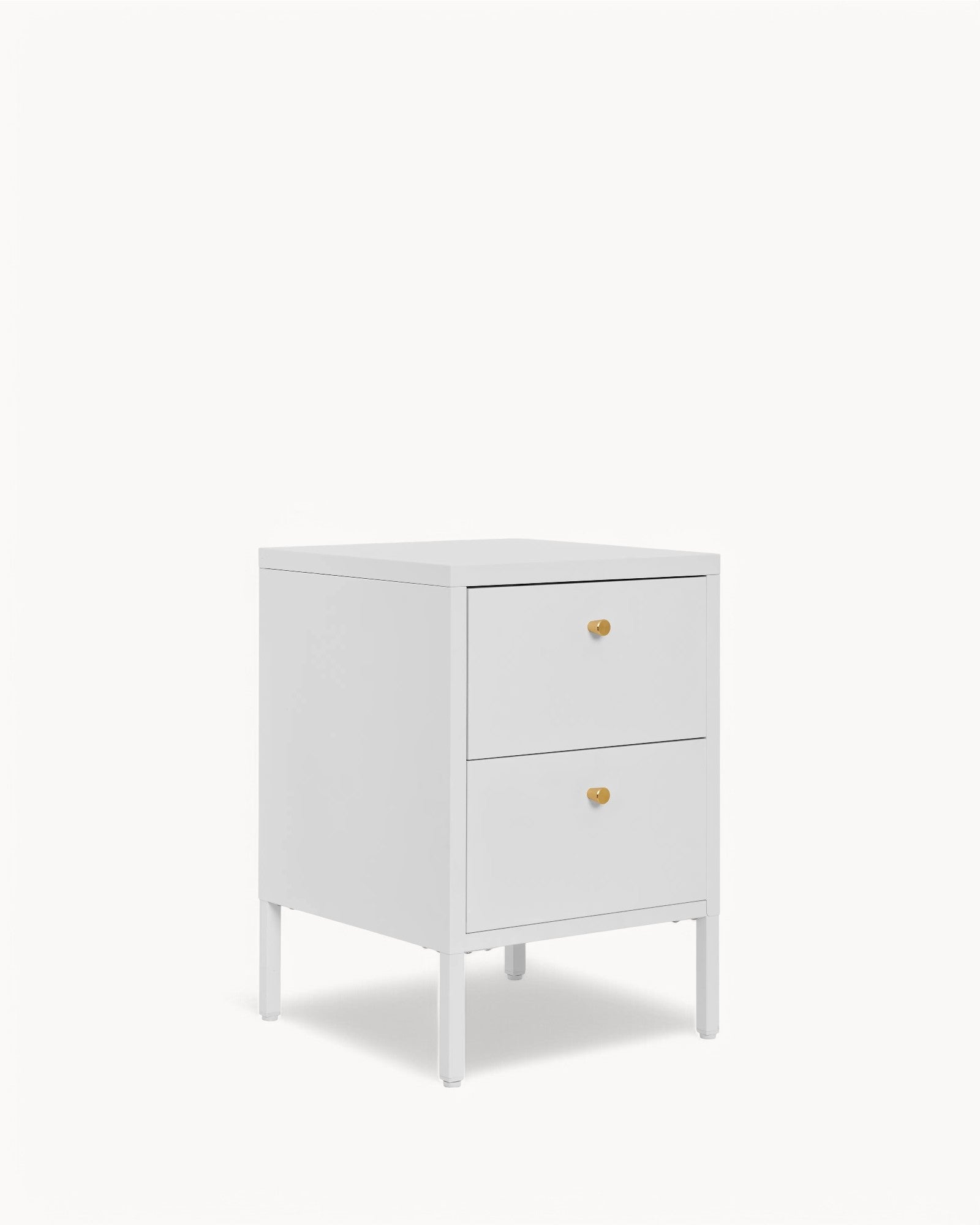 Dalby Chest of Drawers - White - 2 Steel Drawers - 40x40x60 cm