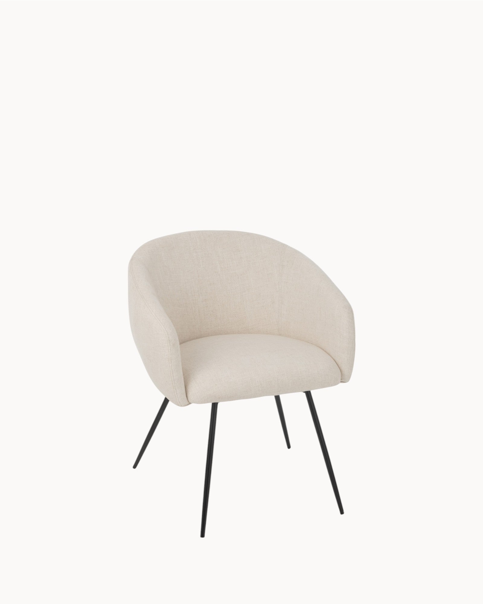 J-Line - Wales Chair - Metal Frame, Foam, Ivory, 75 cm