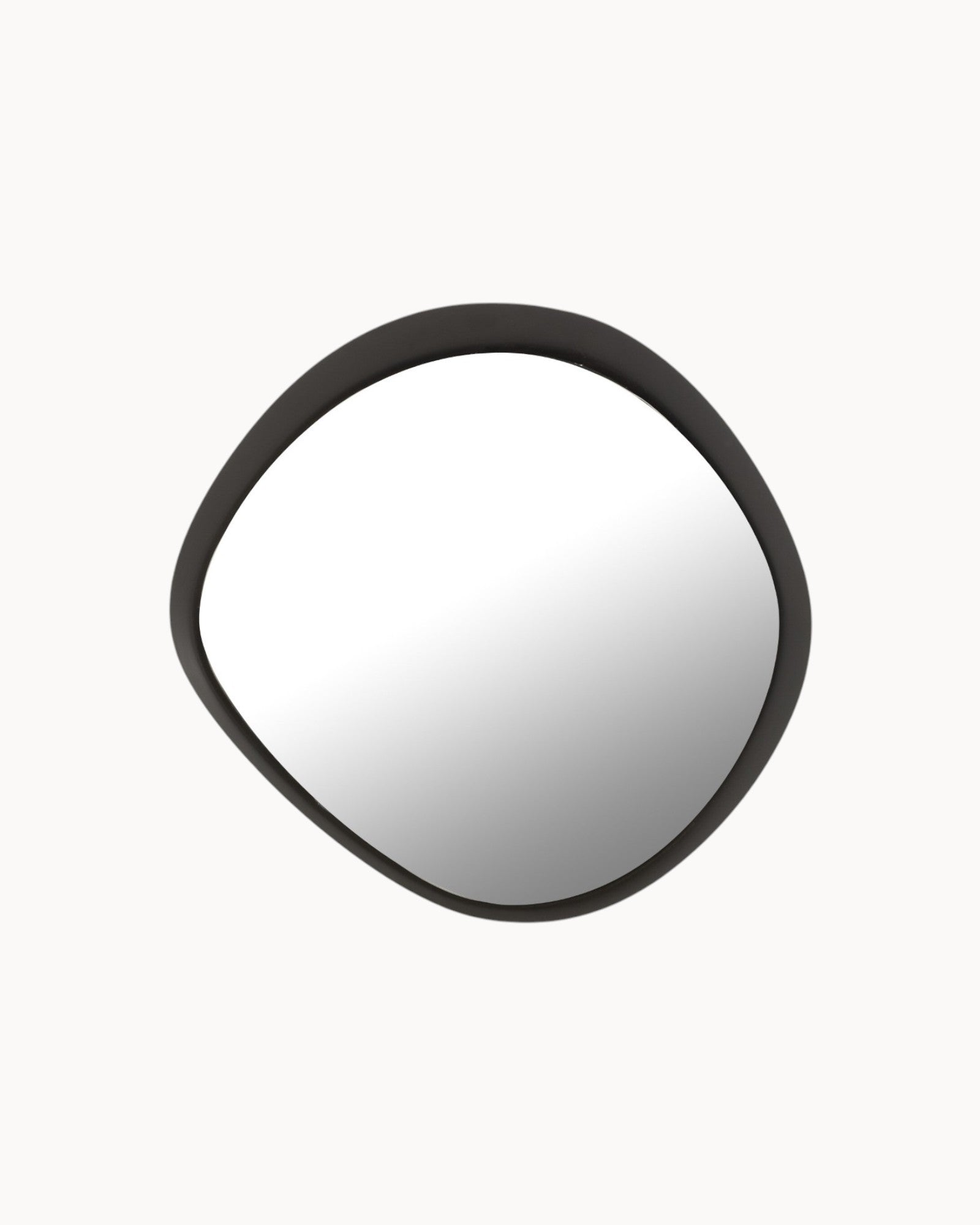 J-Line - Round Wall Mirror - Black Metal & Glass - 60.5 cm