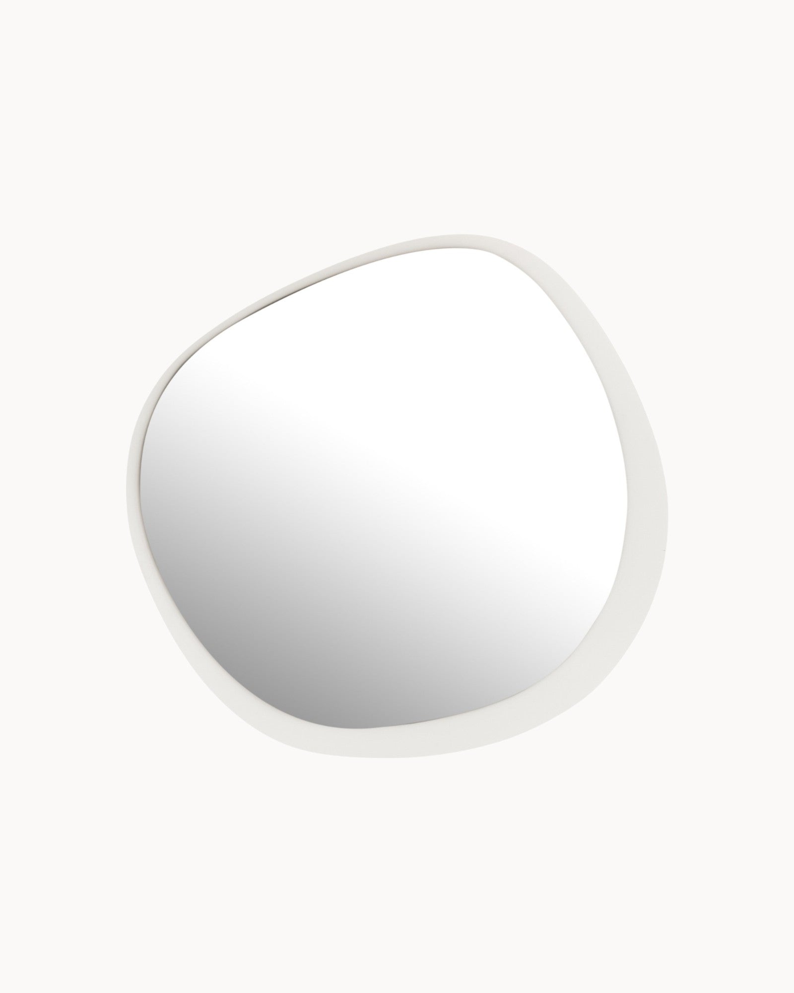 J-Line - Wall Mirror - Round White Metal Frame - 82x86.5 cm