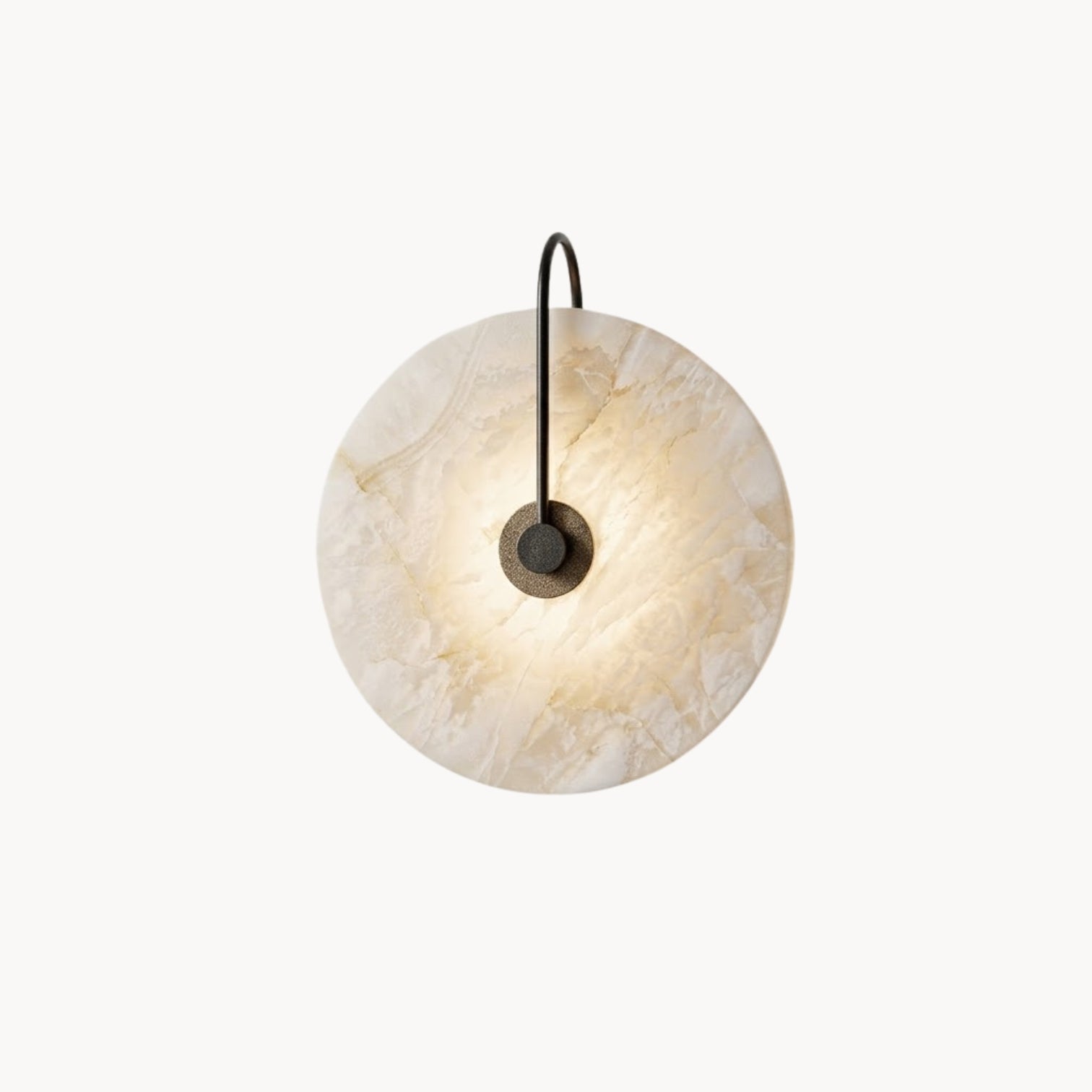 Modern Alabaster Wall Light with Elegant Circle Design
