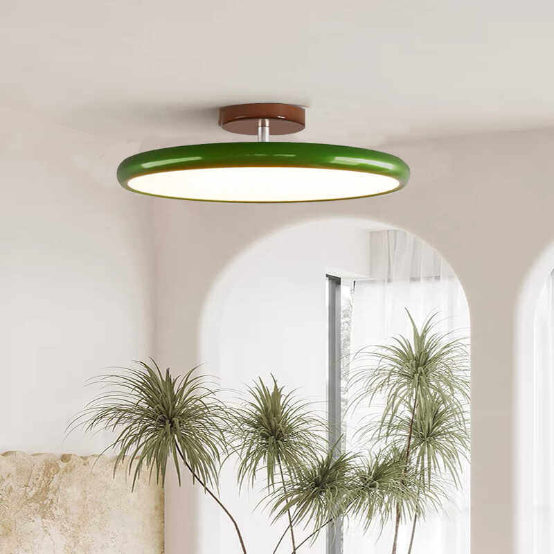 Minimalist French Cream White Eye-Protective Ceiling Light