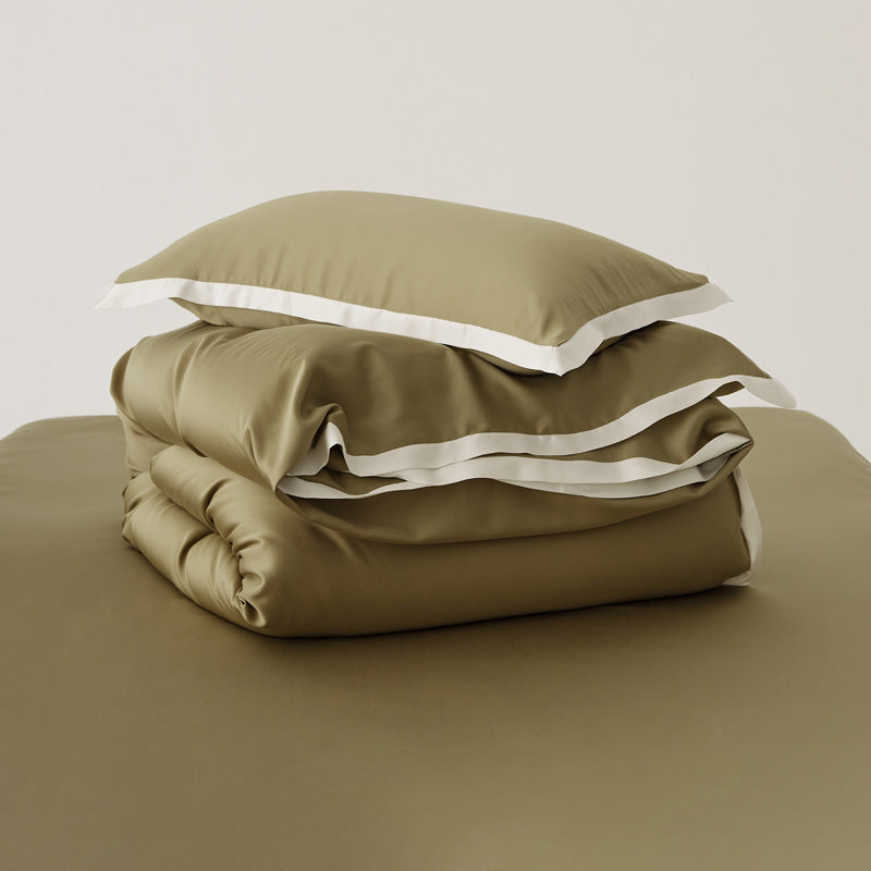 Premium Tencel Bedding Set with Elegant Patchwork Look