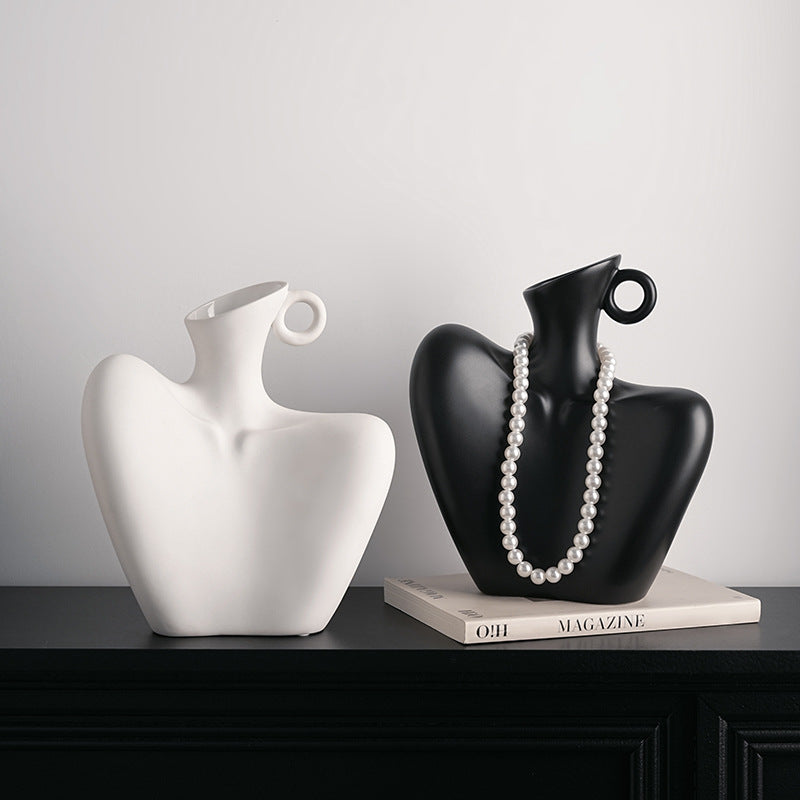 Decorative Ceramic Vase in Body Shape