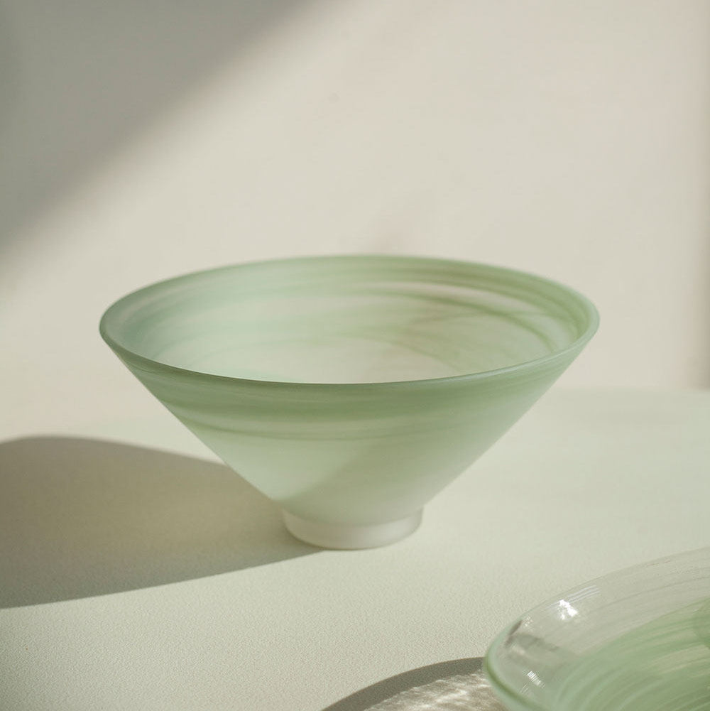 Frosted Cloud Glass Dessert and Salad Bowl