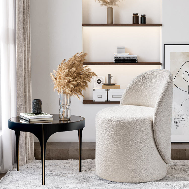 Swivel Vanity Stool in Chenille Fabric