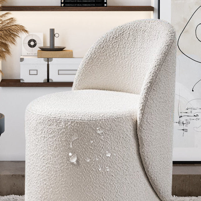 Swivel Vanity Stool in Chenille Fabric