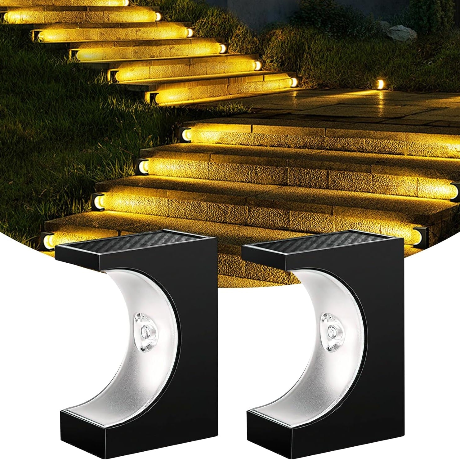 Solar-Powered Waterproof Outdoor Step Light