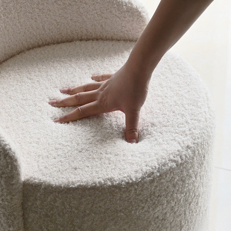 Swivel Vanity Stool in Chenille Fabric