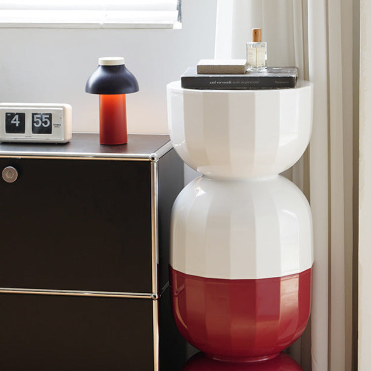 Multifunctional Hourglass Stool and Side Table