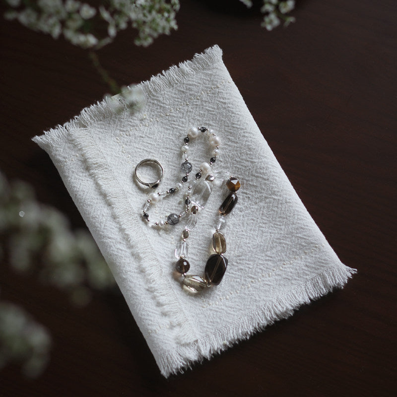 Embroidered Double-Layer Linen-Cotton Coaster and Tea Table Runner