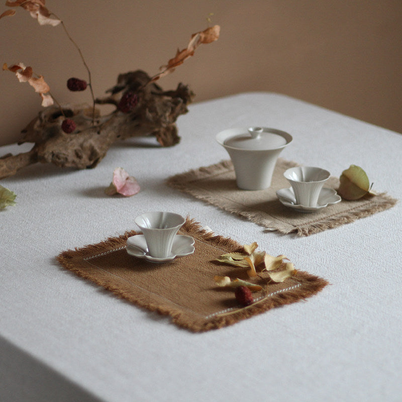 Large Embroidered Heat-Resistant Coaster and Placemat