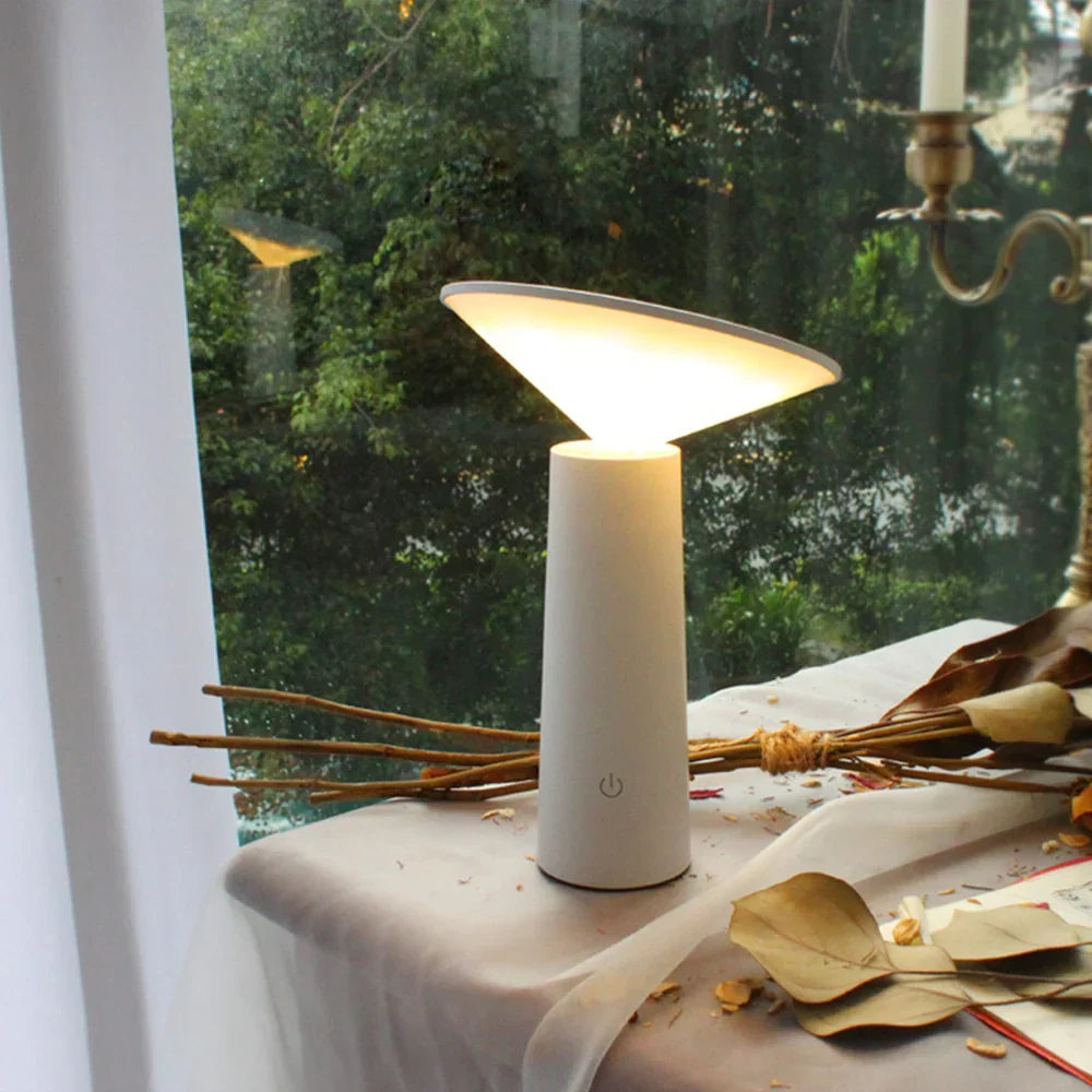 LED Tafellamp | Dimbaar, 360° Draaibaar, 2000 mAh Batterij | Modern Design