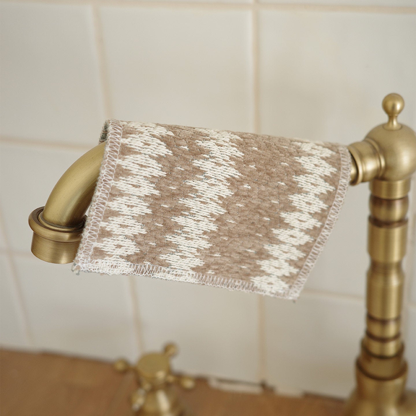 Handwoven Cotton Coaster in Vintage Style