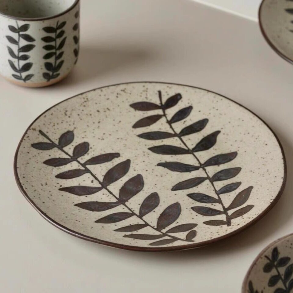 Handcrafted Hand-Painted Breakfast Plate in Blue and White