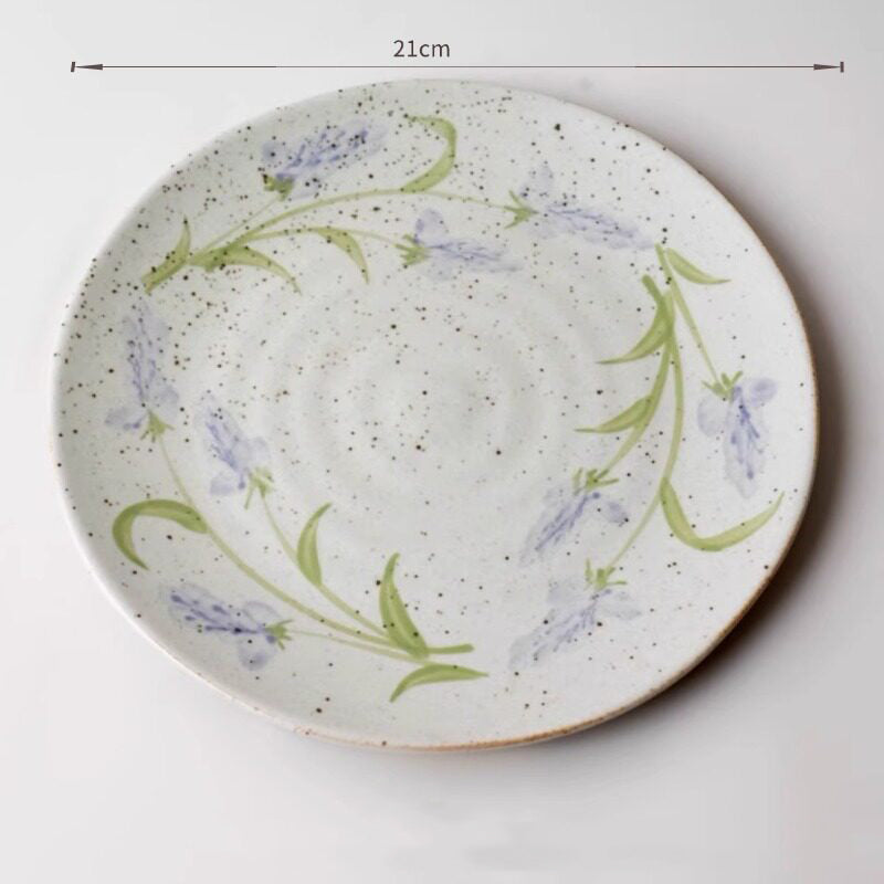 Handcrafted Hand-Painted Breakfast Plate in Blue and White