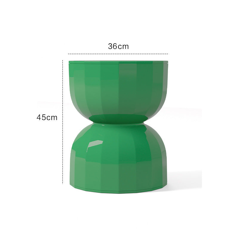 Multifunctional Hourglass Stool and Side Table