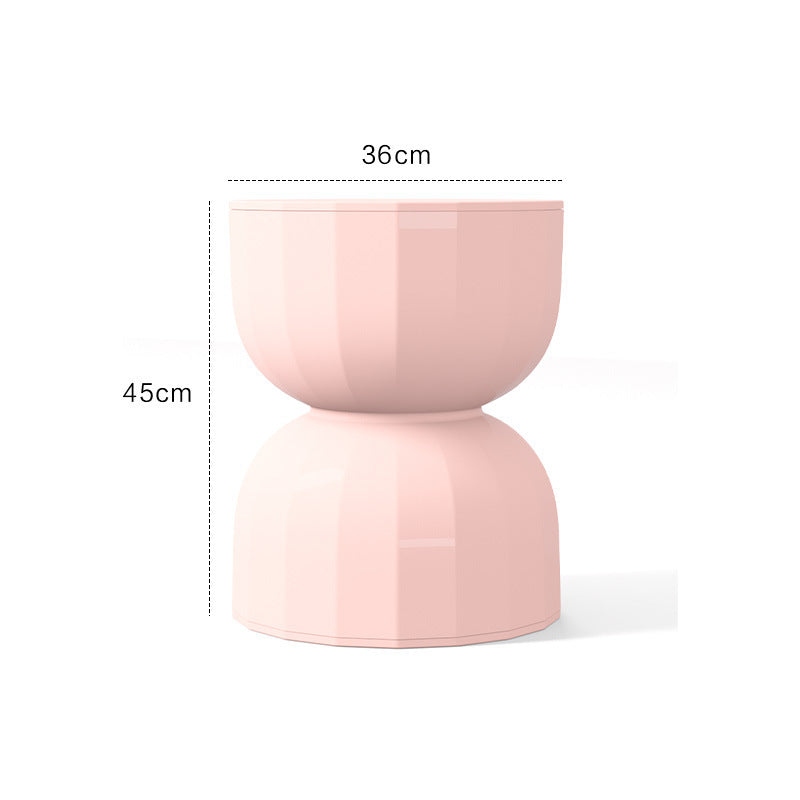 Multifunctional Hourglass Stool and Side Table
