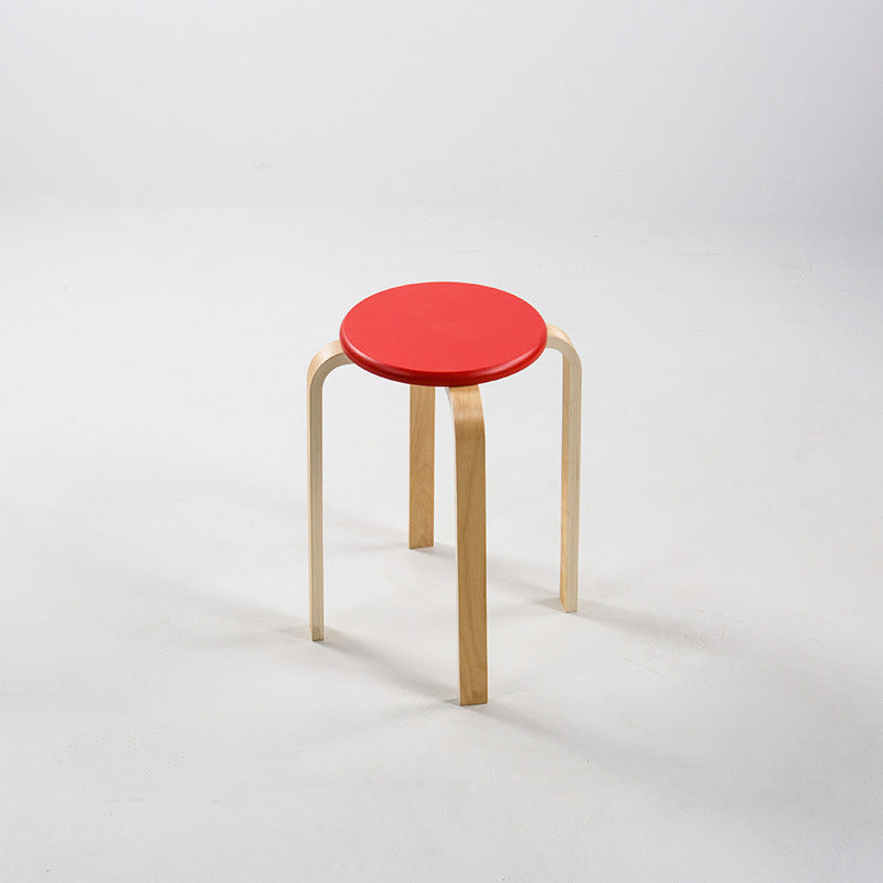Modern Round Bentwood Dining Stool