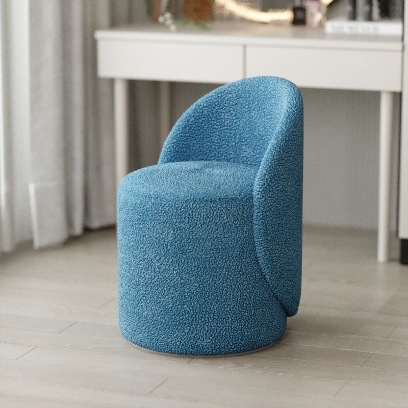 Swivel Vanity Stool in Chenille Fabric