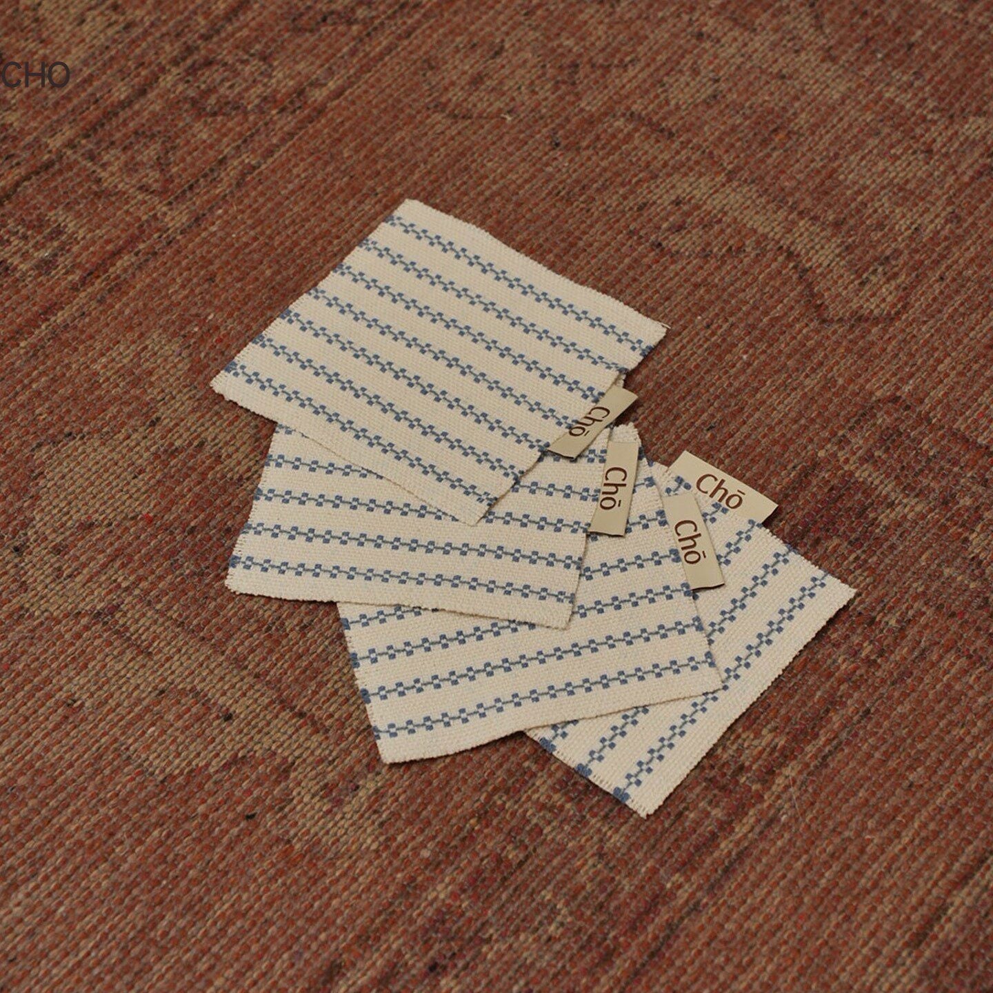 Handwoven Cotton Coaster in Vintage Style