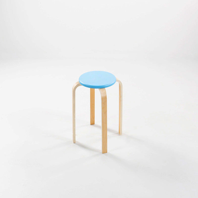 Modern Round Bentwood Dining Stool