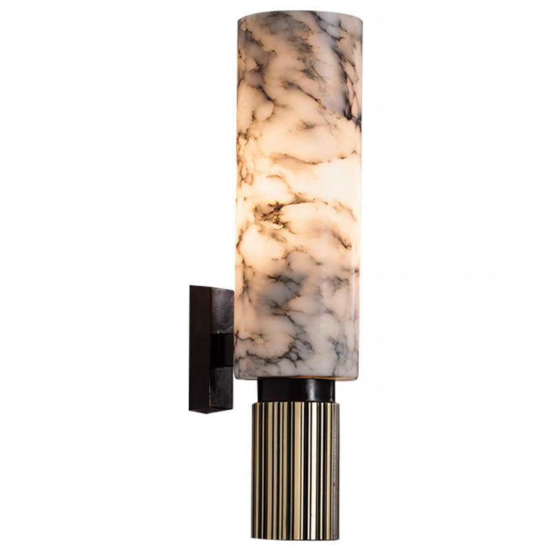 Moderne Luxe Messing Wandlamp met Marmerlook