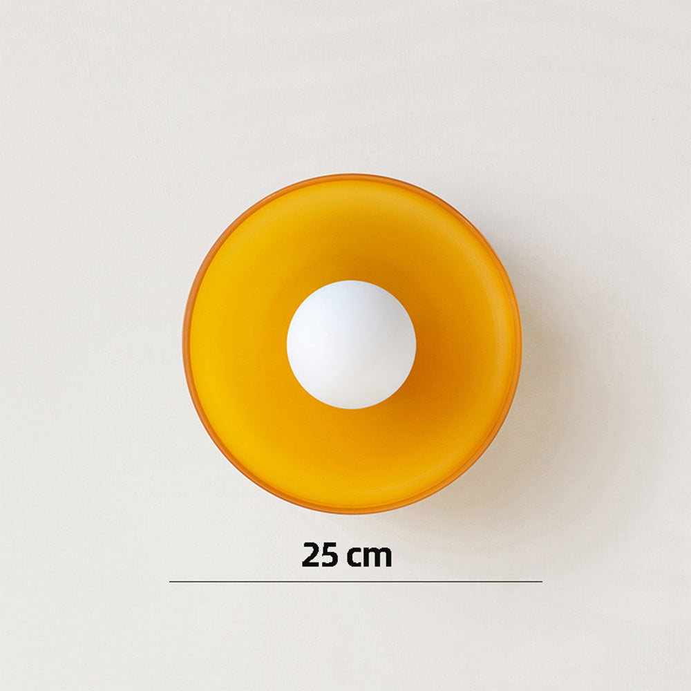 Modern Ceiling Light, Amber Glass, G9 LED, 25/35 cm, 220–240V