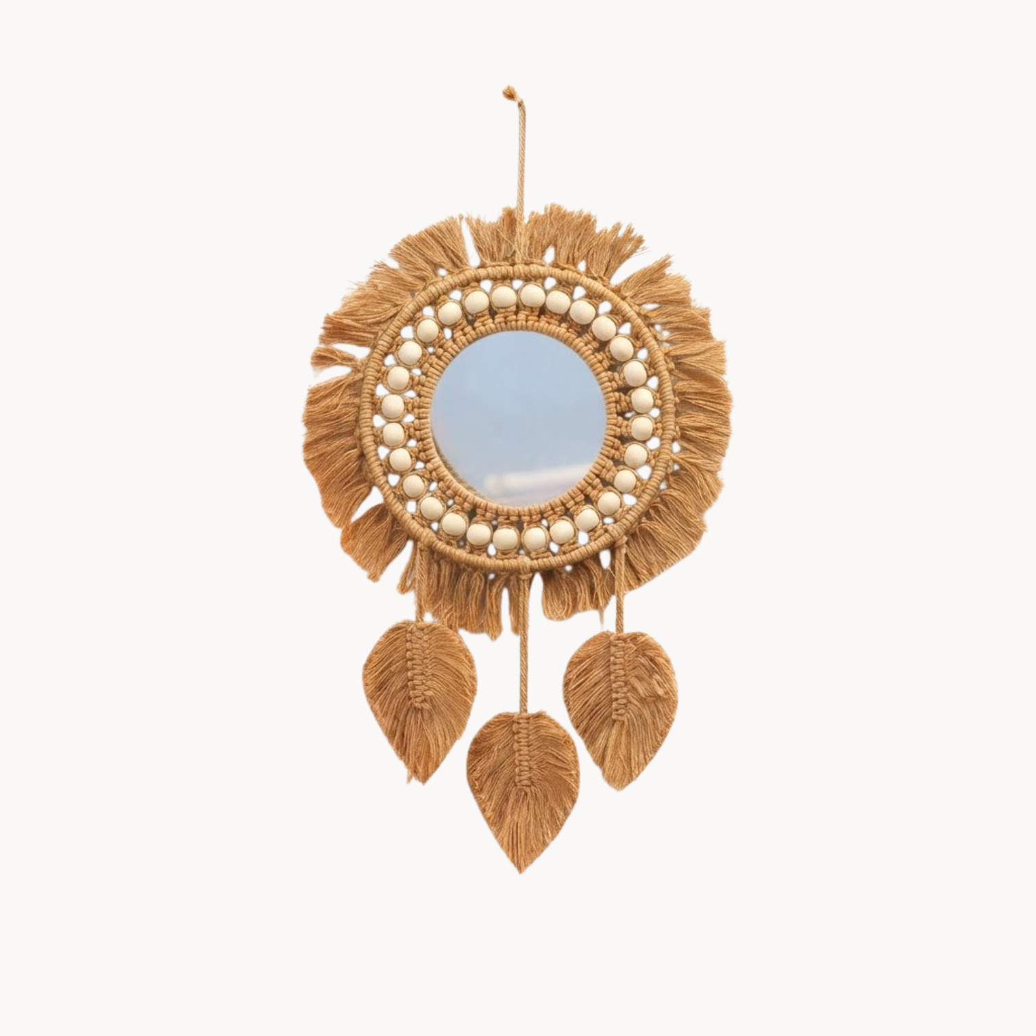 Beaded Macrame Mirror
