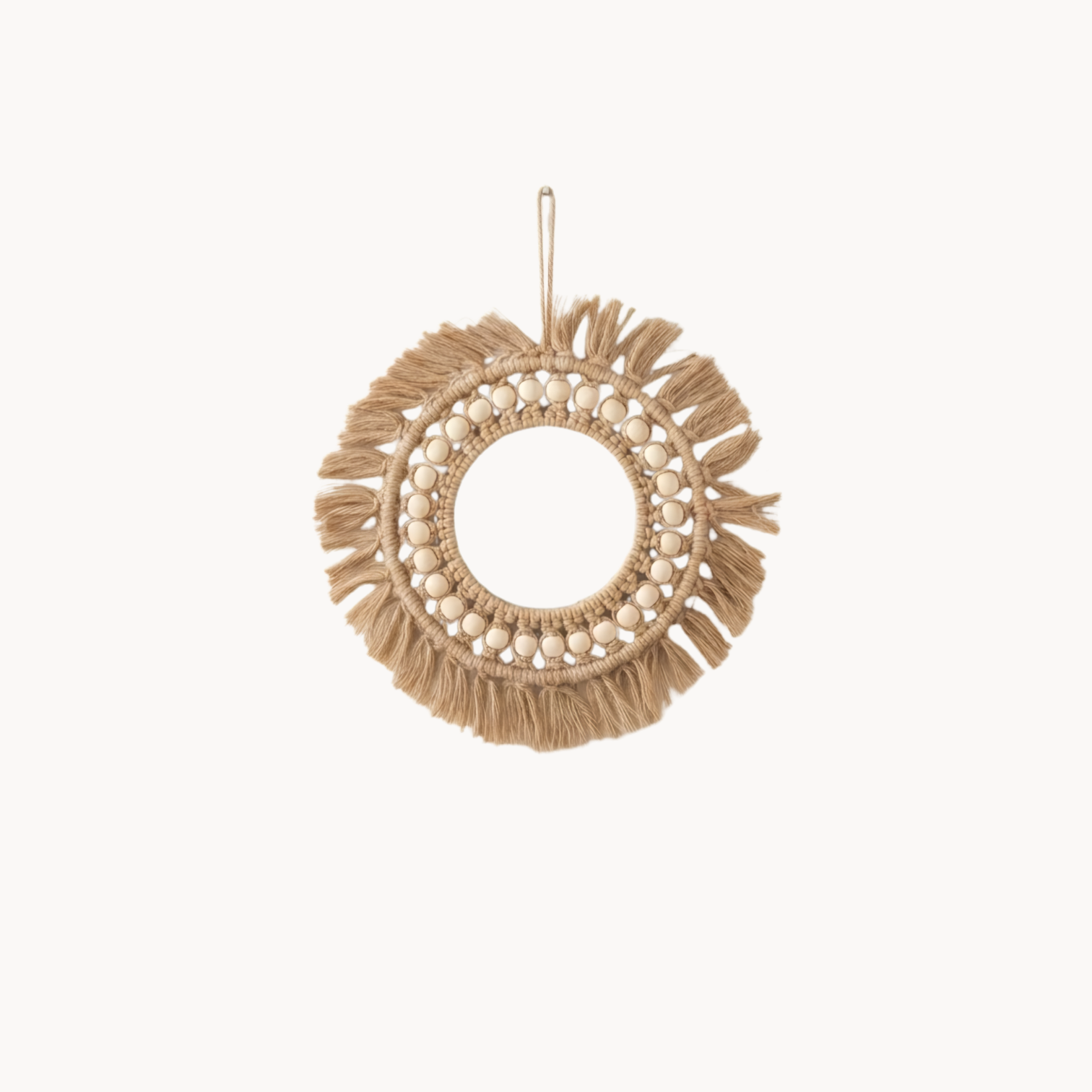 Beaded Macrame Mirror