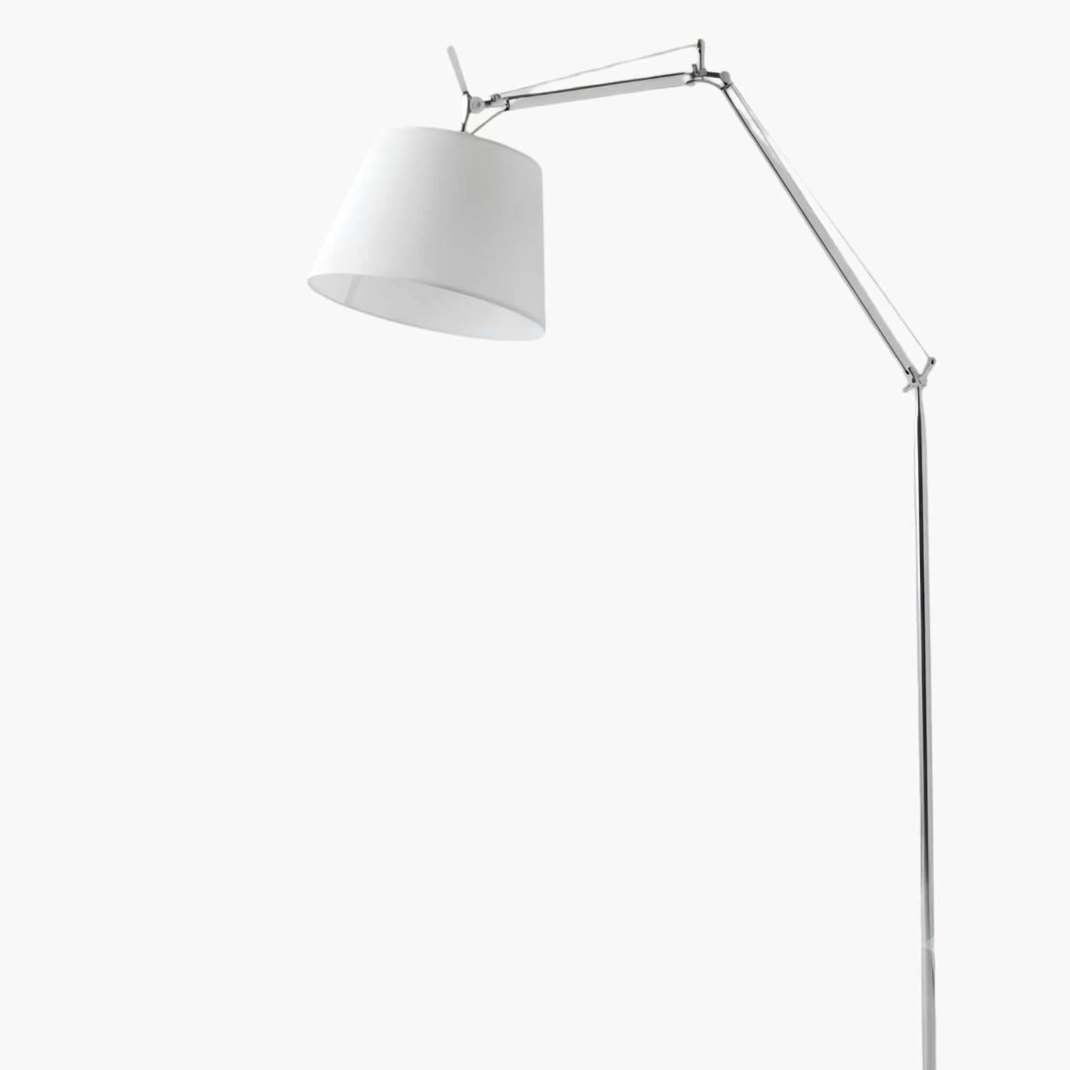 Lunensa Floor Lamp Fabric Adjustable – Floor Light with Swivel Arm E27, Design, for Living Room & Reading Nook