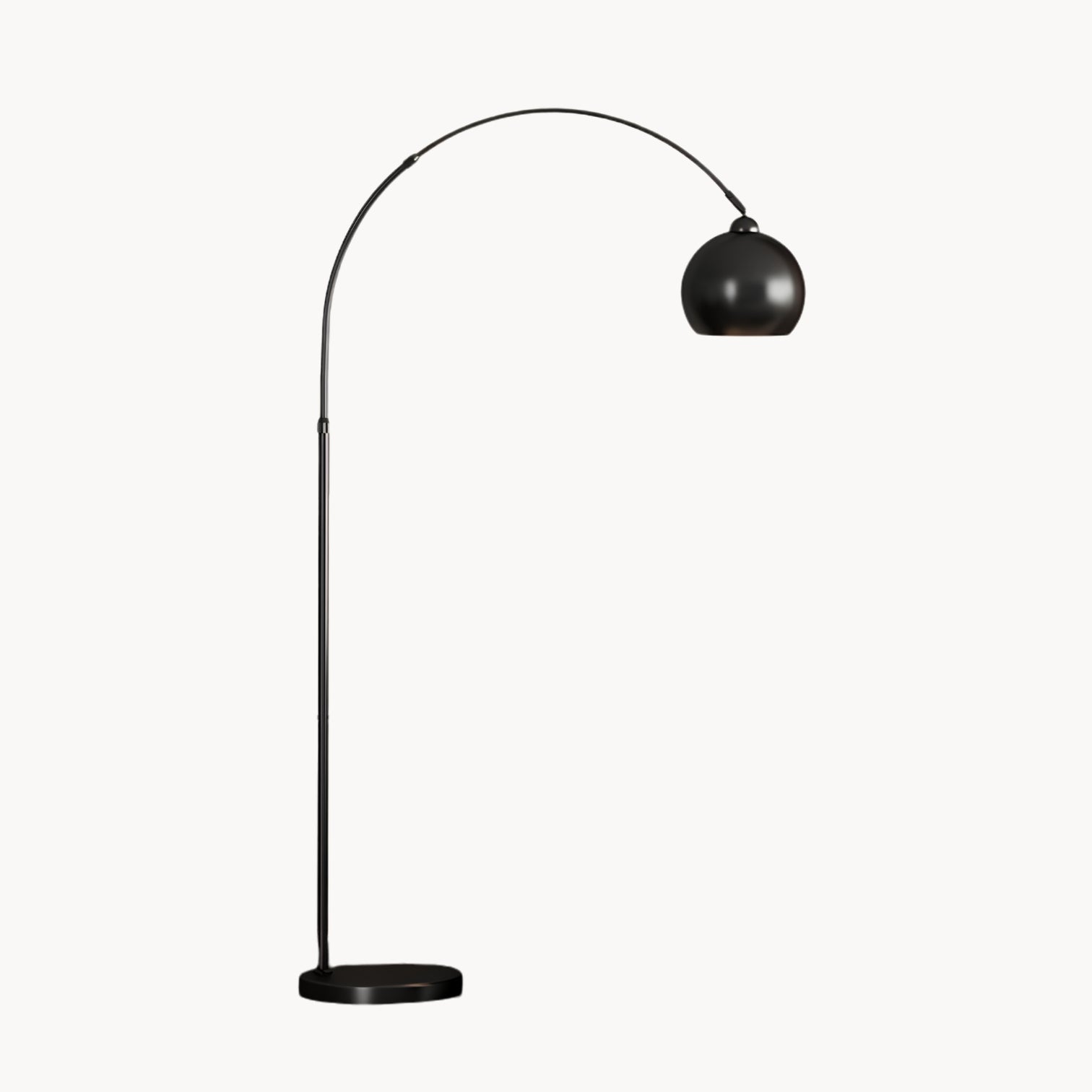 Modern Arc Floor Lamp with Adjustable Arm for Living Room & Sofa