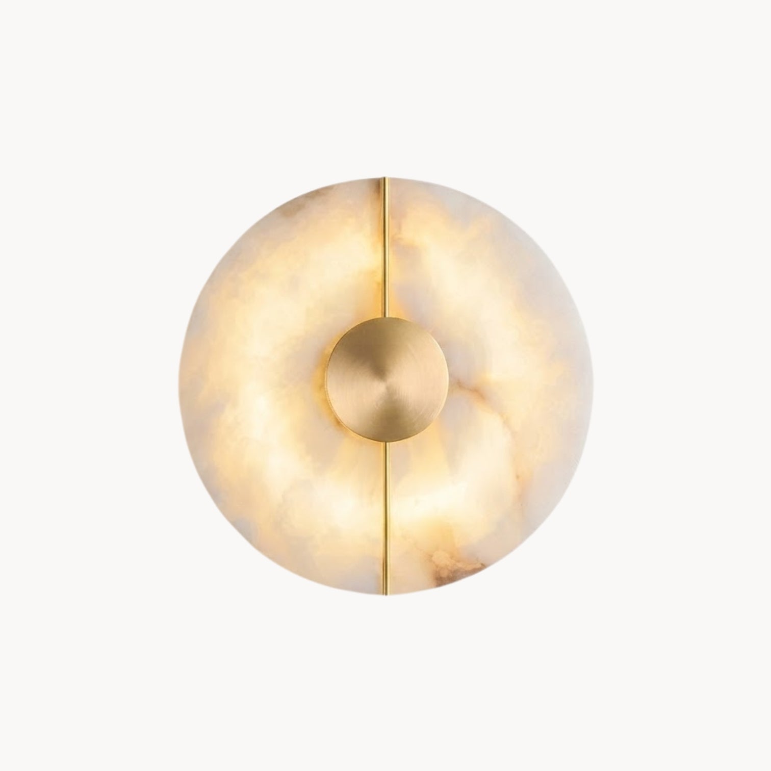 Alabaster and Brass Wall Lamp in Modern Design