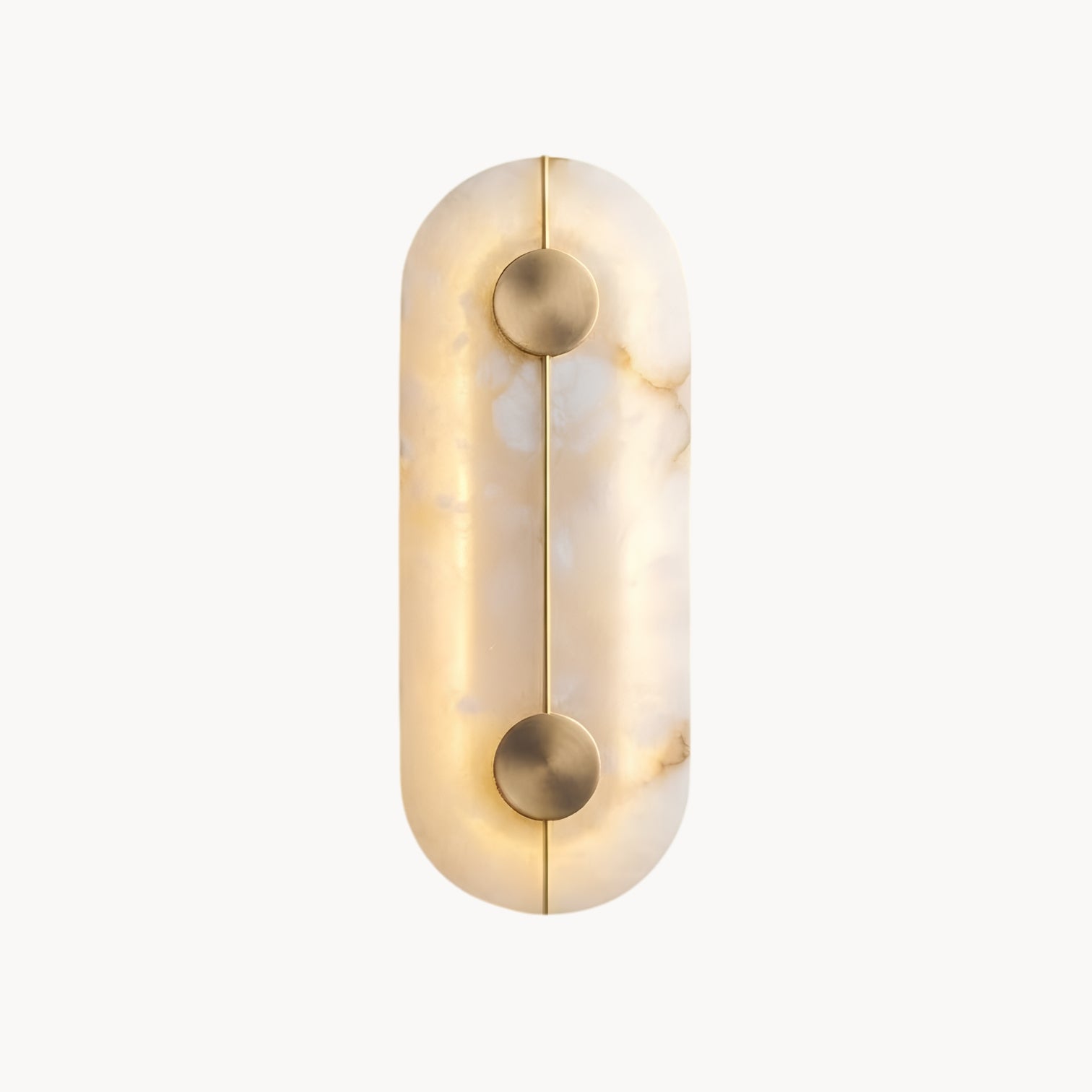 Alabaster and Brass Wall Lamp in Modern Design