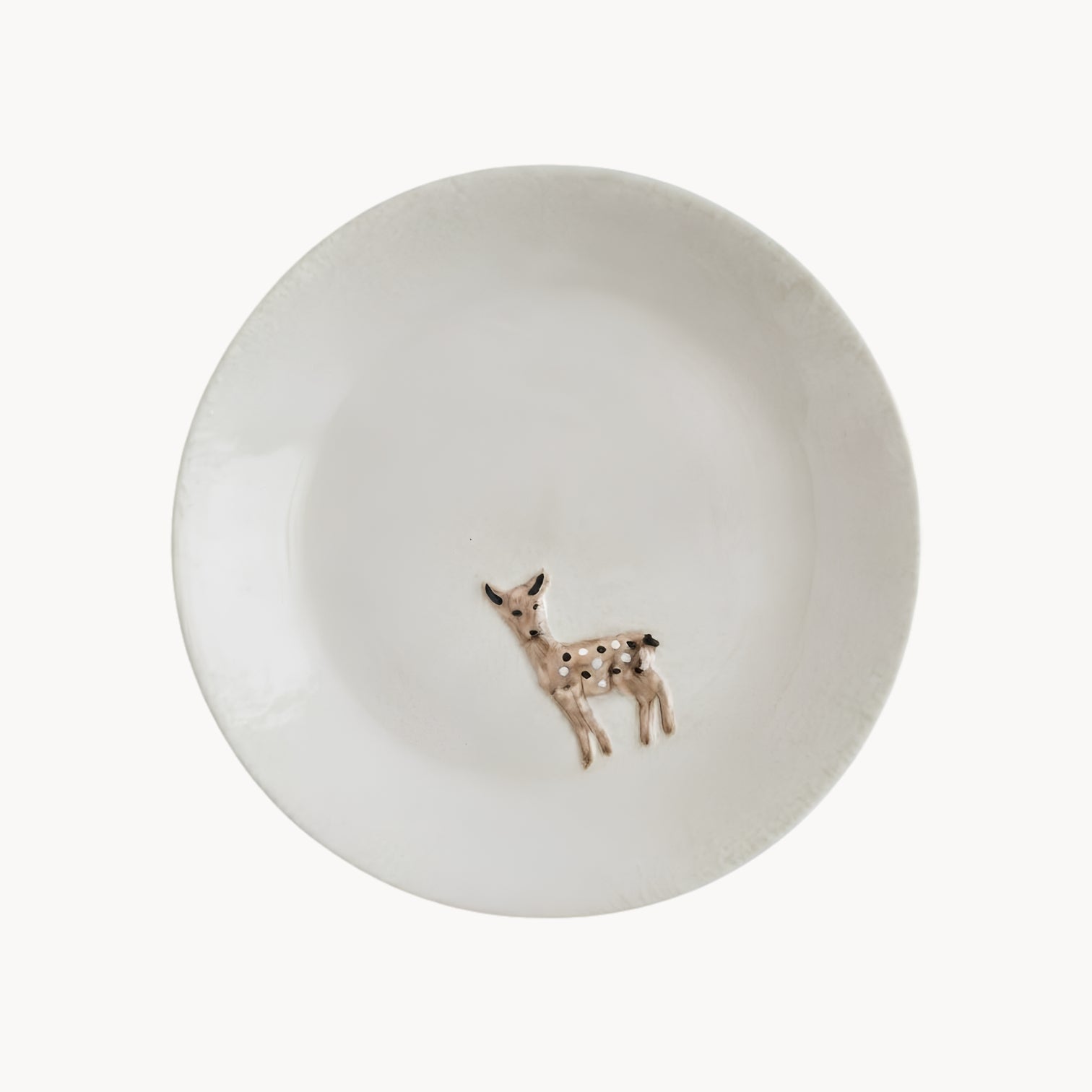 Ceramic Dessert and Snack Plate with Animal Motifs