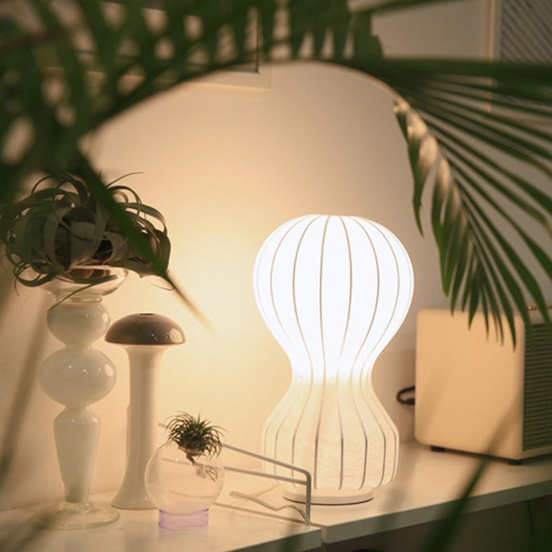 Wabi-Sabi Mushroom-Design Fabric Table Lamp