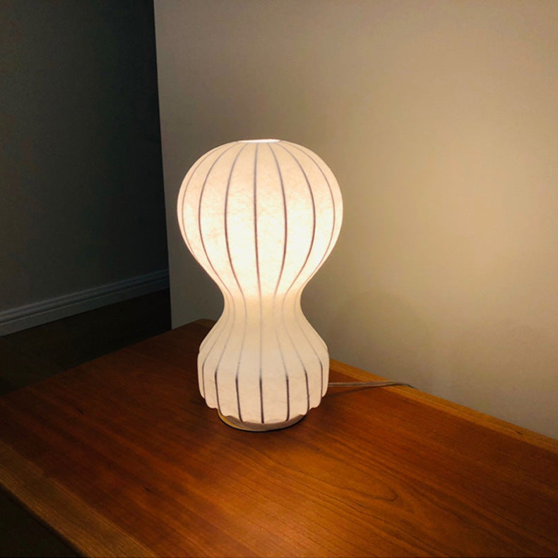 Wabi-Sabi Mushroom-Design Fabric Table Lamp