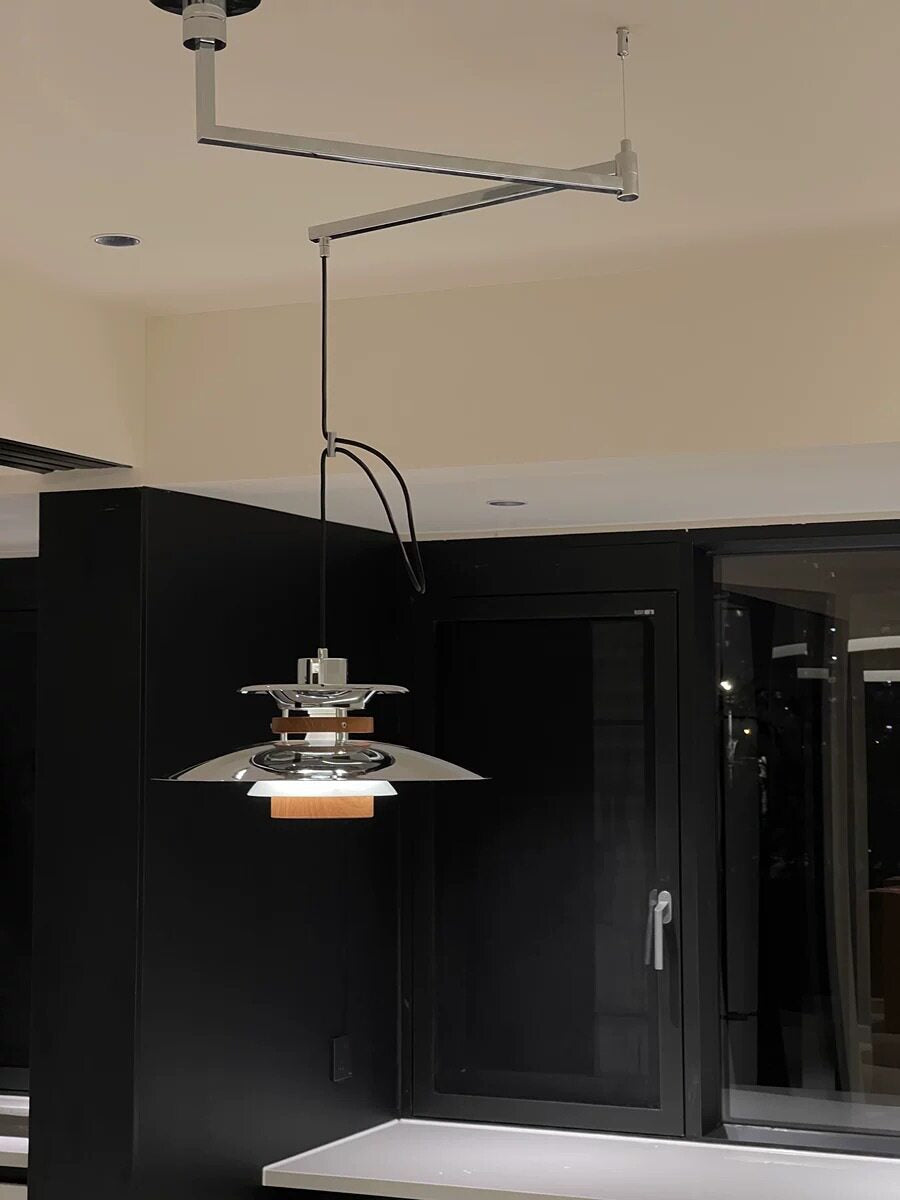 Vintage Bauhaus Pendelleuchte mit Schwenkarm