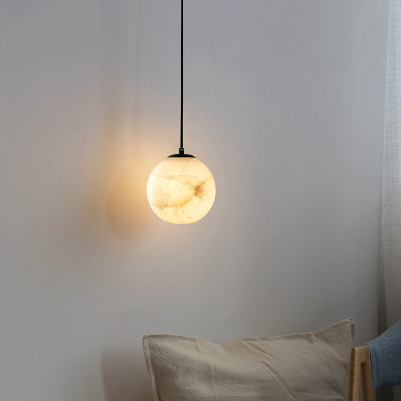 Elegant Marble Pendant Light for Bedside & Living Area