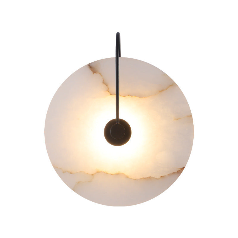 Modern Alabaster Wall Light with Elegant Circle Design